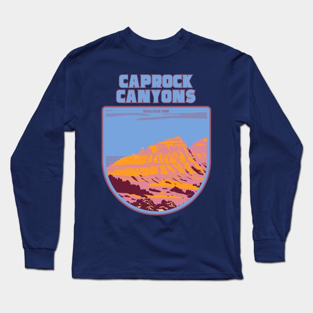 Caprock Canyons Texas State Park Long Sleeve T-Shirt by Souls.Print